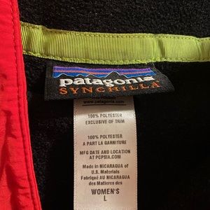 Black with red trim Patagonia pullover